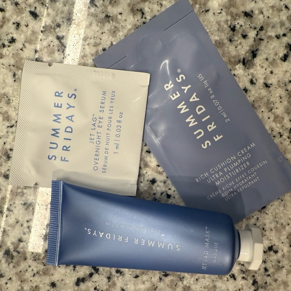 Summer Fridays Blue and Cream Skincare Trio